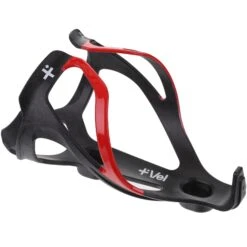 RL Carbon Bottle Cage -Bicycle Components Shop VEL RL Carbon Bottle Cage Black Red 1